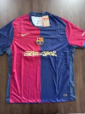 Nike 4XL FC Barcelona Lamine Yamal Split Red & Blue Soccer Jersey
